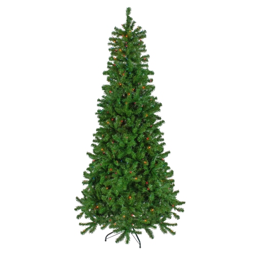 7' Pre-Lit Norfolk Spruce Artificial Christmas Tree, Multi Lights