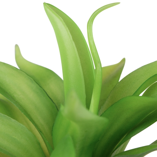 8" Green Artificial Aloe Plant in a White Pot