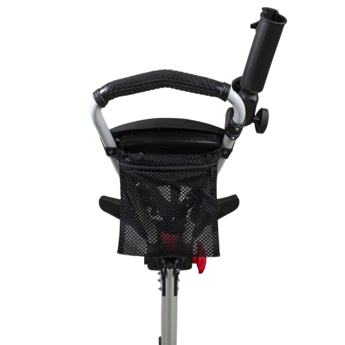 48" White and Red Easy Folding 3 Wheel Golf Bag Push Cart