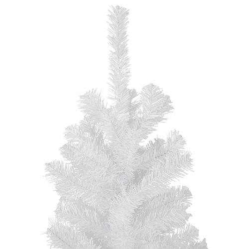 6.5' White Georgian Pine Slim Artificial Christmas Tree, Unlit
