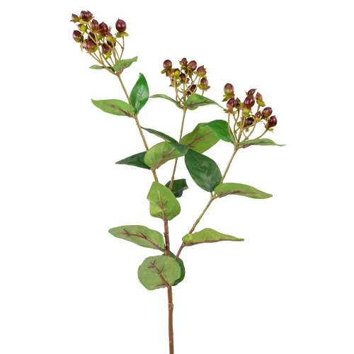 29" Burgundy Hypericum Berry Artificial Floral Spray