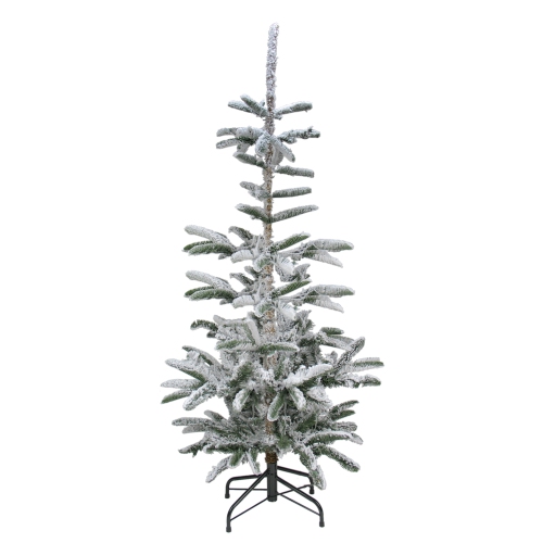 Sapin de Noël artificiel Nordmann floqué mince de 9 pi – sans éclairage