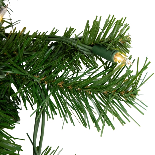 9' x 12" Pre-Lit Dakota Green and Brown Pine Artificial Christmas Garland - Clear Dura Lights