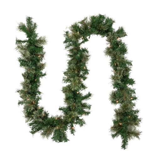 9' x 10" Pre-Lit Oregon Cashmere Pine Artificial Christmas Garland, Clear Lights