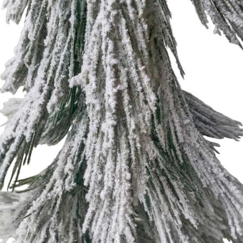 47" Heavily Flocked Pine Sprig Artificial Christmas Tree