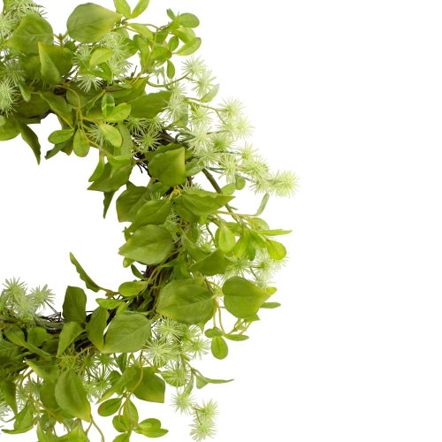 Jujube Floral and Foliage Springtime Wreath, Green 18"