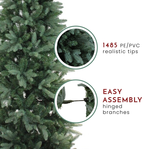 7.5' Green Slim Washington Frasier Fir Artificial Christmas Tree - Unlit