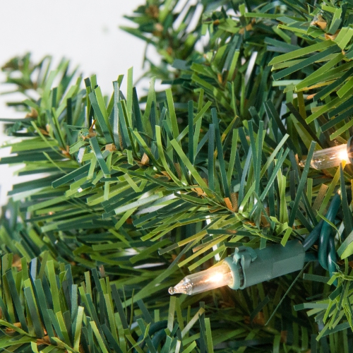 Pre-Lit Buffalo Fir Artificial Christmas Wreath - 72-Inch, Clear Lights