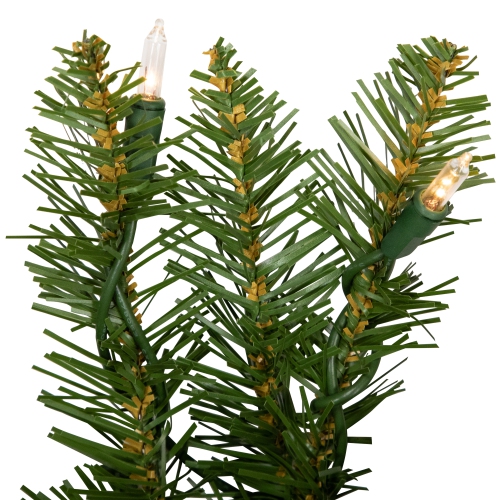 Pre-Lit Rockwood Pine Artificial Christmas Wreath, 36-Inch, Clear Lights