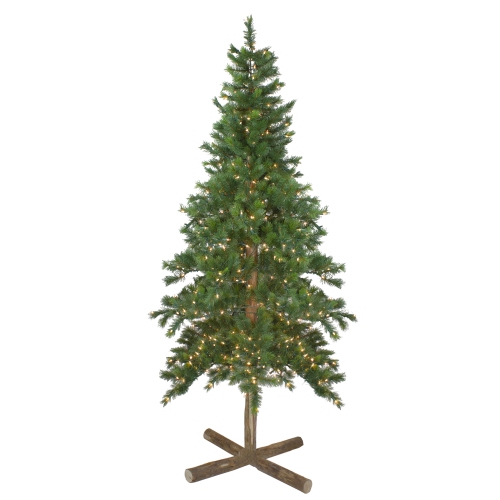 6.5' Pre-Lit Slim Royal Alpine Artificial Christmas Tree - Clear Lights