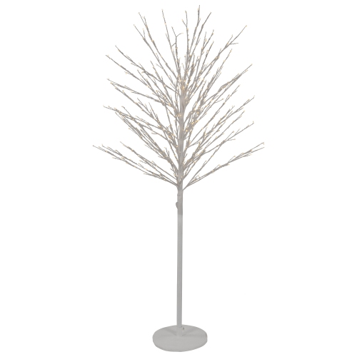 NORTHLIGHT  5' Led Lighted Christmas Twig Tree - Warm Lights In White