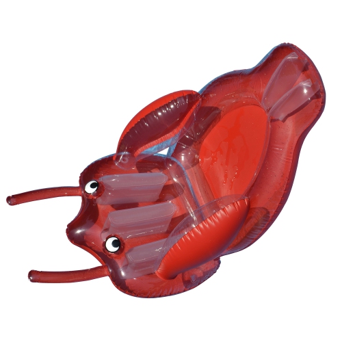 58" Inflatable Red Lobster Swimming Pool Floating Lounge Raft