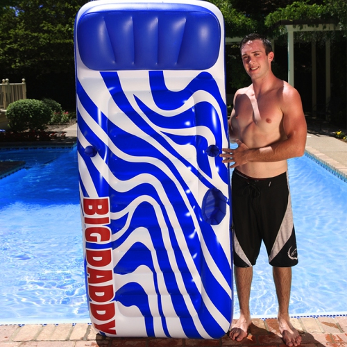 Inflatable Blue and White Swimming Pool Lounge, 82-Inch