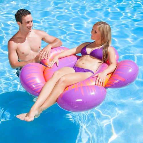 56" Bright Flower Burst Bloomin' Inflatable Swimming Pool Inner Tube