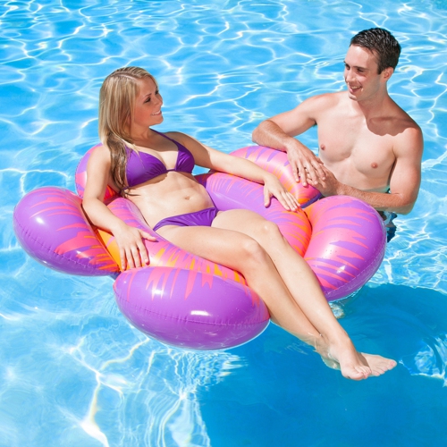56" Bright Flower Burst Bloomin' Inflatable Swimming Pool Inner Tube