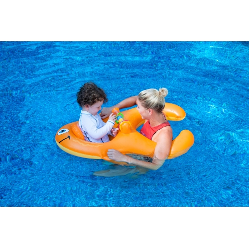 Inflatable Orange Goldfish Baby Seat Pool Float - 39.5 Inch
