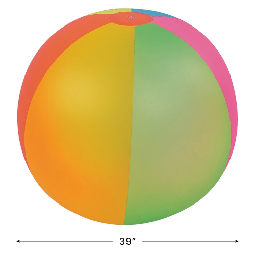 39" Inflatable 6-Panel Jumbo Beach Ball Swimming Pool Toy