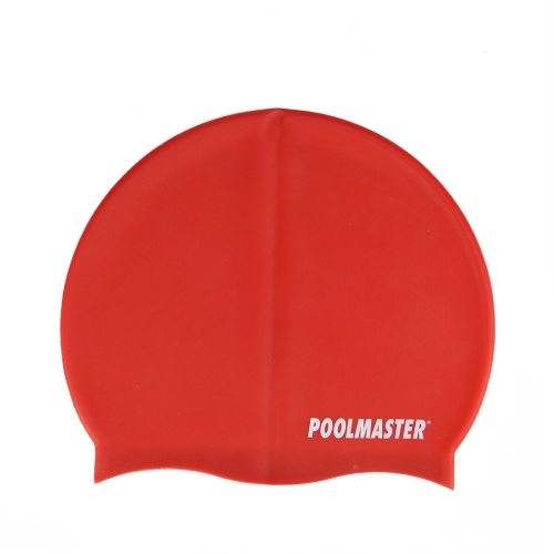 8.5" Red Solid Swim Cap for Swimming Pools and Spas for Teens and Adults