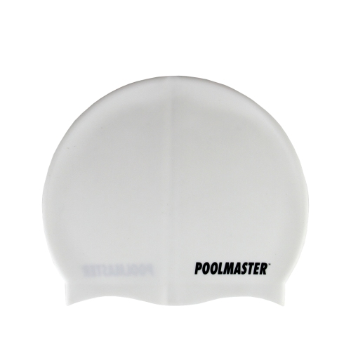 8.5" White Swim Cap for Swimming Pools and Spas for Teens and Adults