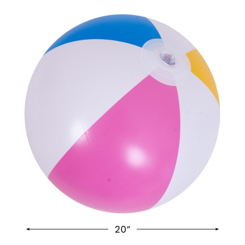 20" Inflatable 6-Panel Beach Ball Swimming Pool Toy