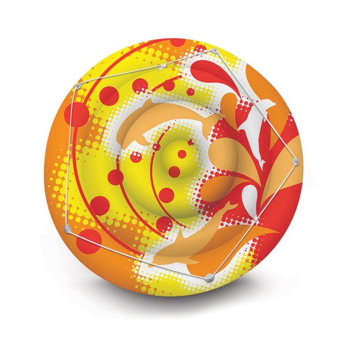 71" Inflatable Orange and Yellow Swirled Dolphin Pattern Pool Raft