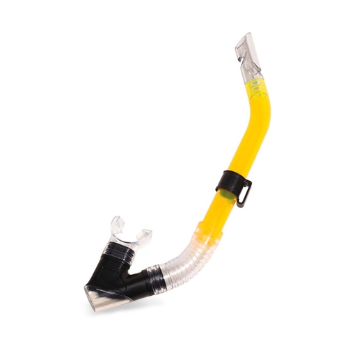 20" Yellow and Black Center-Mount Swimming Pool Training Snorkel