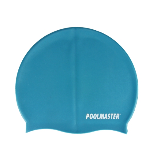 8.5" Aqua Blue Solid Swim Cap for Swimming Pools and Spas for Teens and Adults