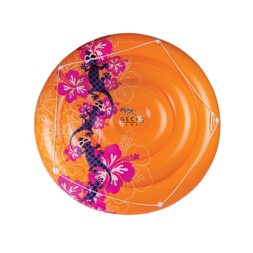 71" Gecko Hawaii Island Jumbo Inflatable Swimming Pool Raft