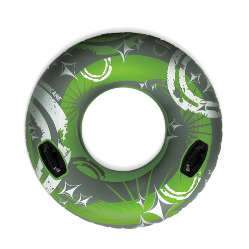 50" Inflatable Green and Gray Giant Swimming Pool Inner Tube