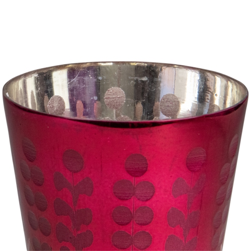 Set of 3 Purple Glass Votive Candle Holders 4"