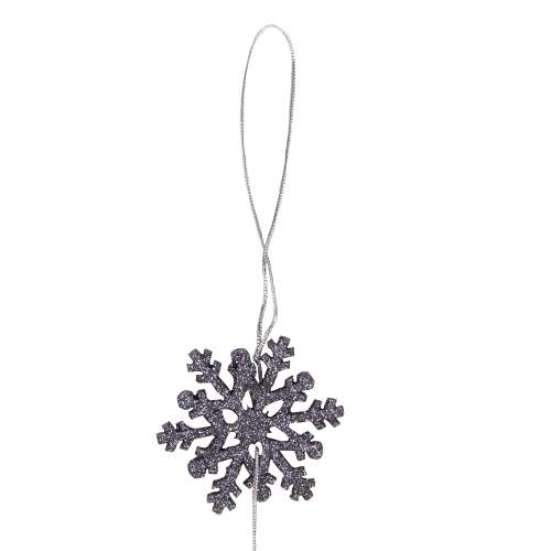 60" Blue Snowflake and Beaded Christmas Garland