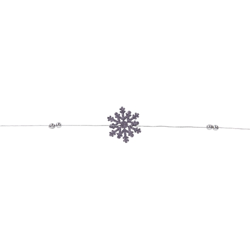 60" Blue Snowflake and Beaded Christmas Garland