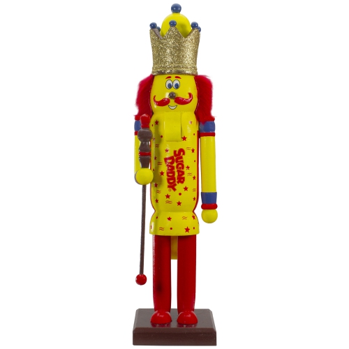 14" Tootsie Roll Sugar Daddy Wooden Christmas Nutcracker Figure