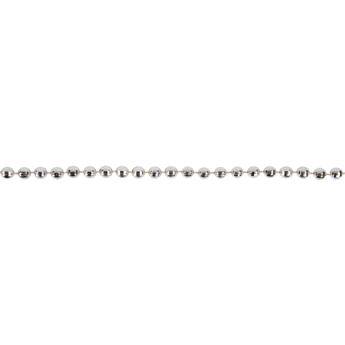 15' x 0.25" Shiny Silver Metallic Faceted Beaded Christmas Garland