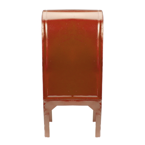 16" Orange Metal Mailbox Christmas Tabletop Decoration