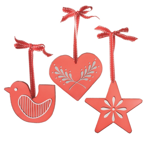 MIDWEST  4.5" And White Transparent Glass Silhouette Bird Christmas Ornament In Orange