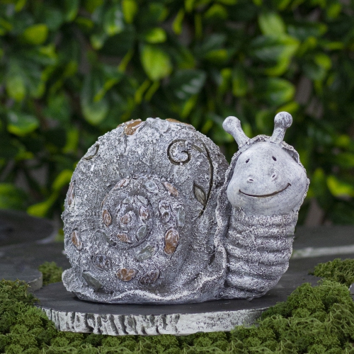 5.75" Pebble Snail Outdoor Garden Statue