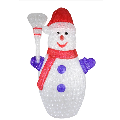 DAK  4' Pre-Lit Commercial Grade Acrylic Snowman Christmas Display Decoration - Polar Led Lights In White I have many props in my holiday display but the crowds love this one the best