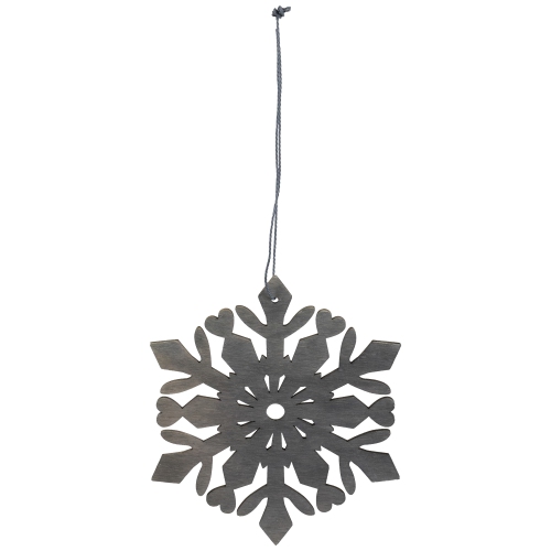 4.75" Gray Snowflake Hanging Christmas Ornament