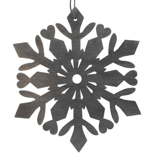 4.75" Gray Snowflake Hanging Christmas Ornament