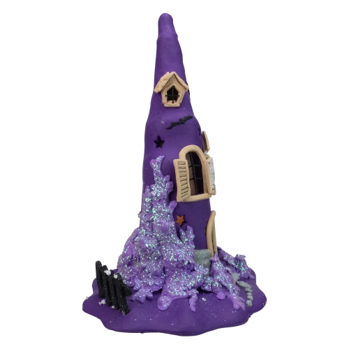 10.43" Battery Operated Witches Hat Halloween Table Top Decor