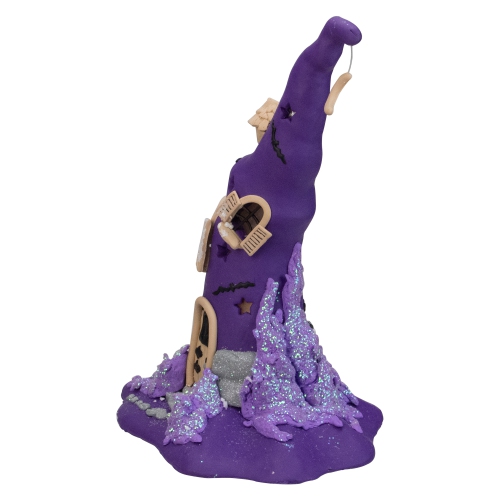 10.43" Battery Operated Witches Hat Halloween Table Top Decor