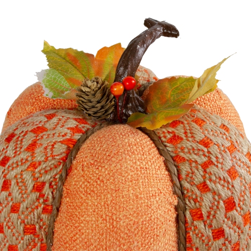 10.5" Orange Autumn Harvest Thanksgiving Tall Pumpkin