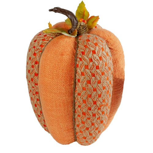 10.5" Orange Autumn Harvest Thanksgiving Tall Pumpkin