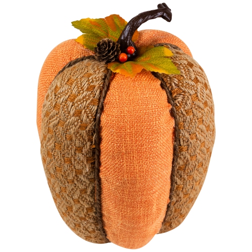 10.5" Orange Autumn Harvest Thanksgiving Tall Pumpkin