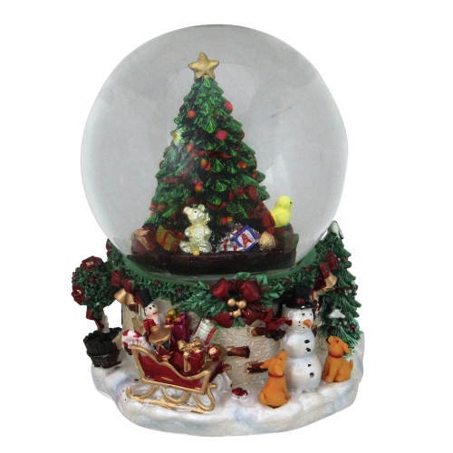 NORTHLIGHT  7" Presents Under The Tree Musical Christmas Snow Globe