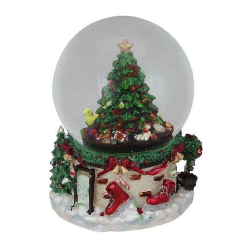 7" Presents Under the Tree Musical Christmas Snow Globe