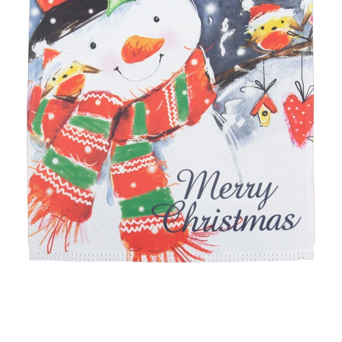Snowman and Birds Merry Christmas Outdoor Garden Flag 12.5" x 18"