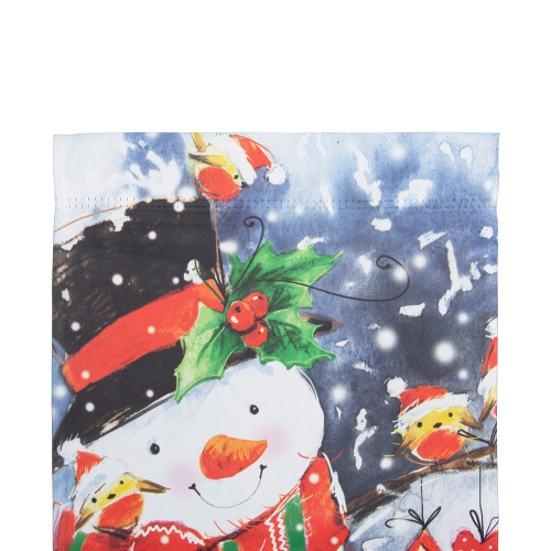 Snowman and Birds Merry Christmas Outdoor Garden Flag 12.5" x 18"