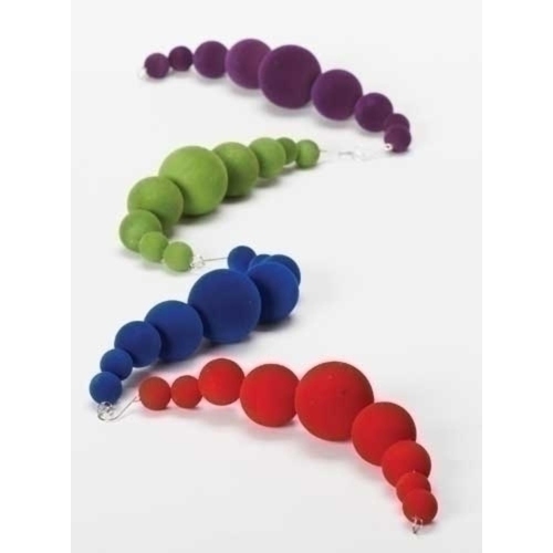 ROMAN  10" Velveteen Ball Swag Christmas Ornament In Blue